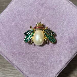 Vintage Multicolored Bug Brooch